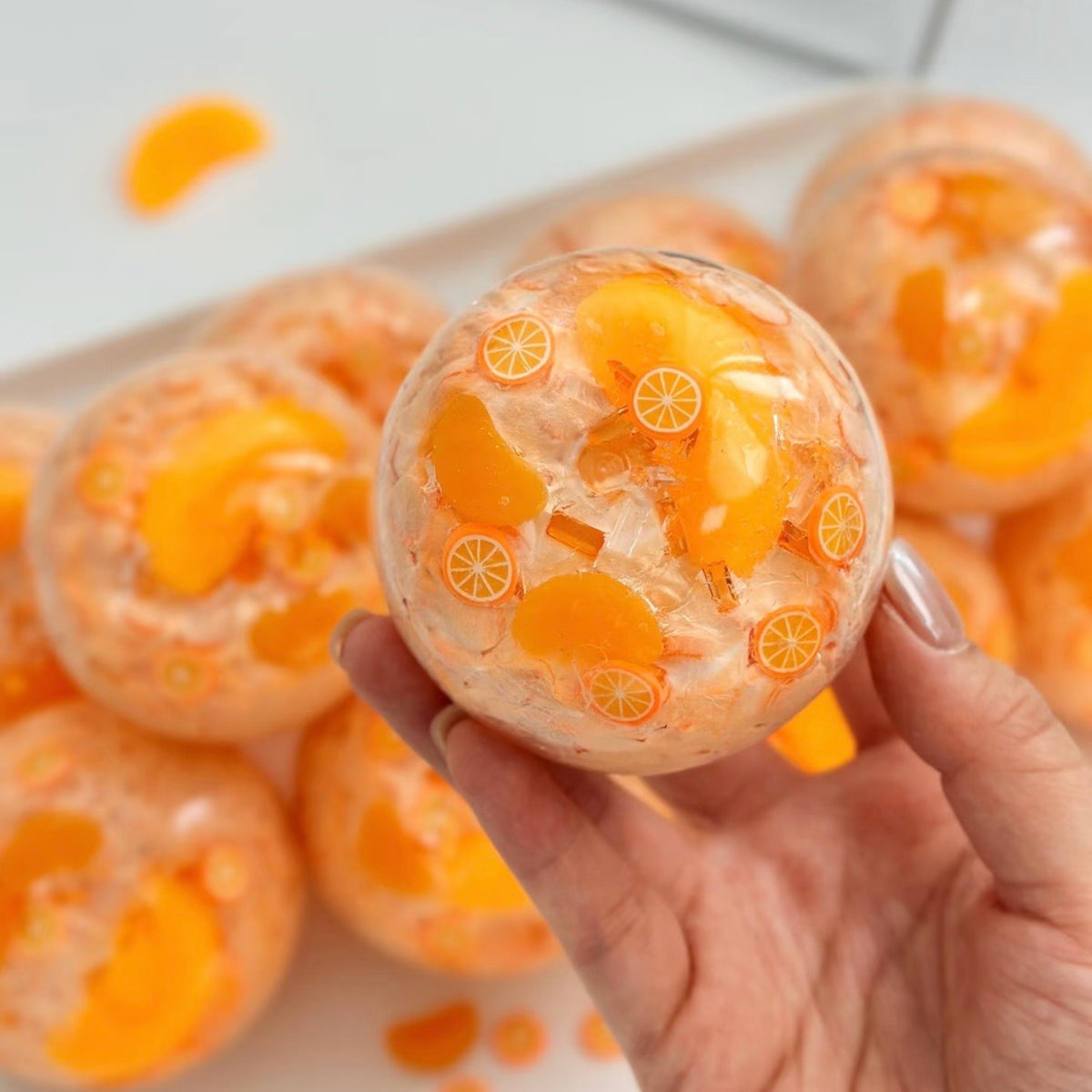 Orange Jelly Handmade Stress Ball