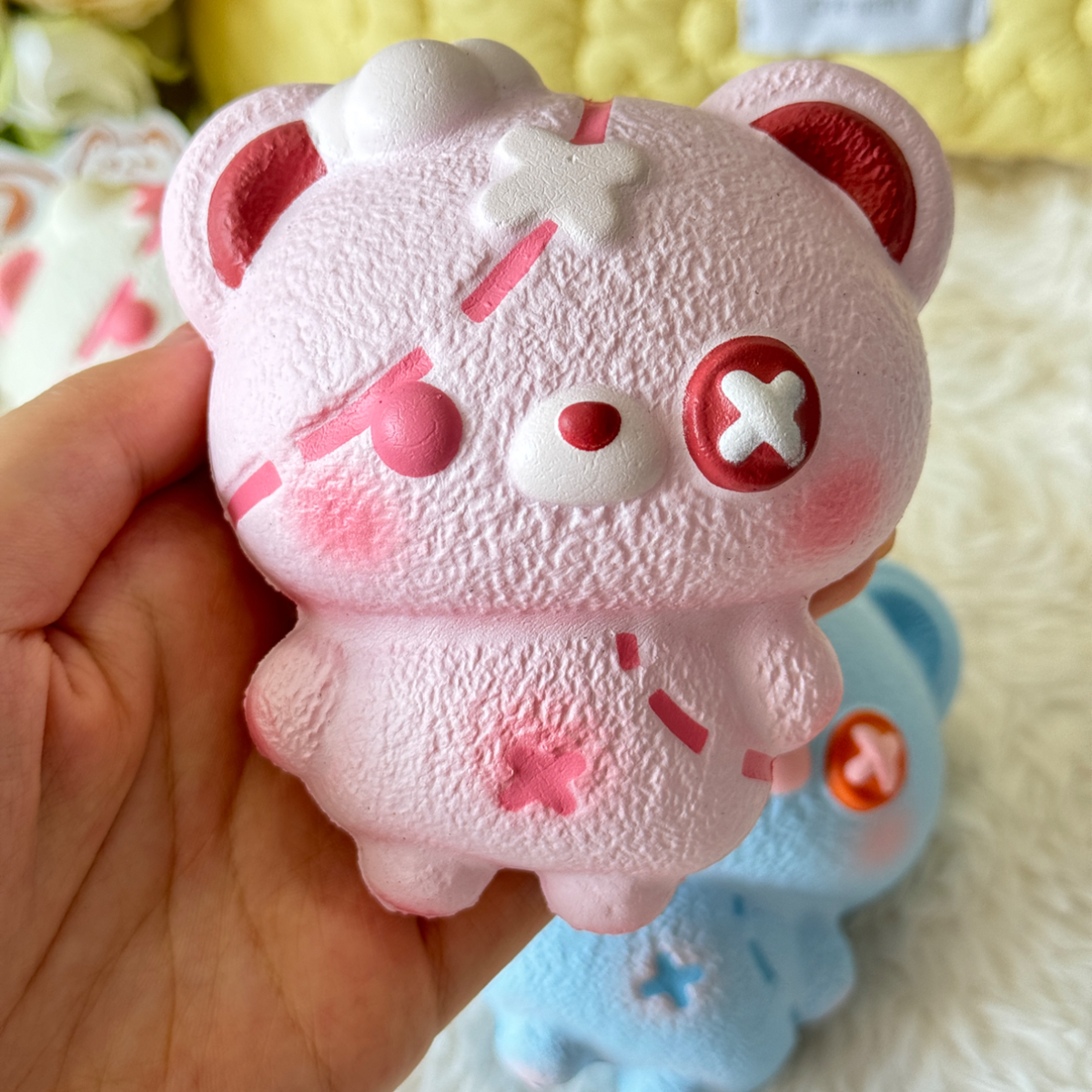 Patchwork Bear Slow Rise Squishy