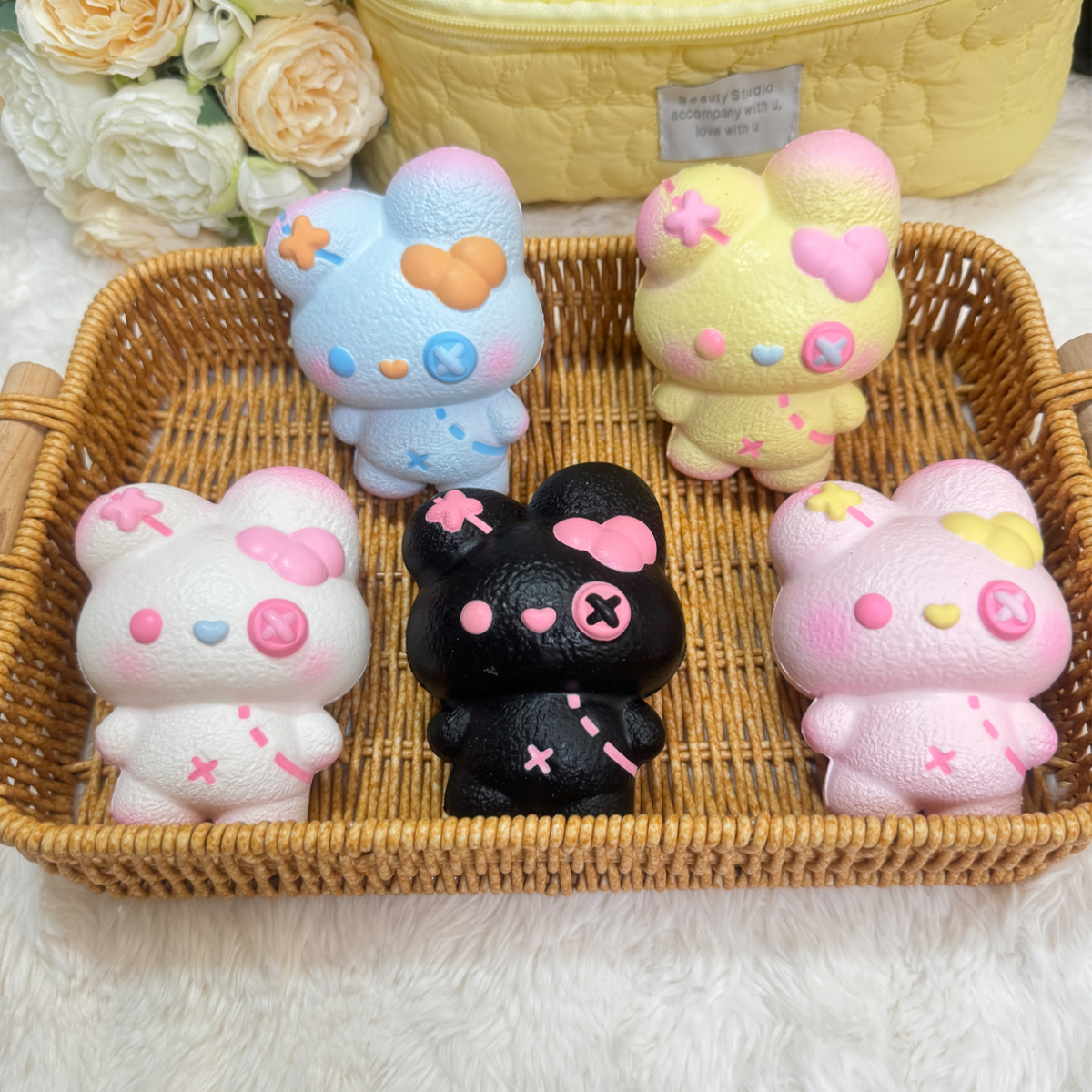 Patchwork Bunny Slow Rise Squishy