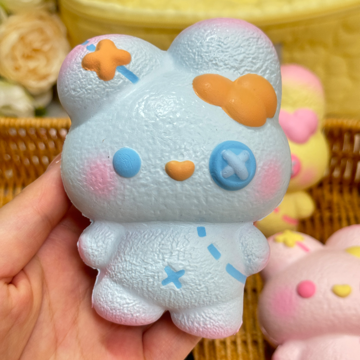 Patchwork Bunny Slow Rise Squishy