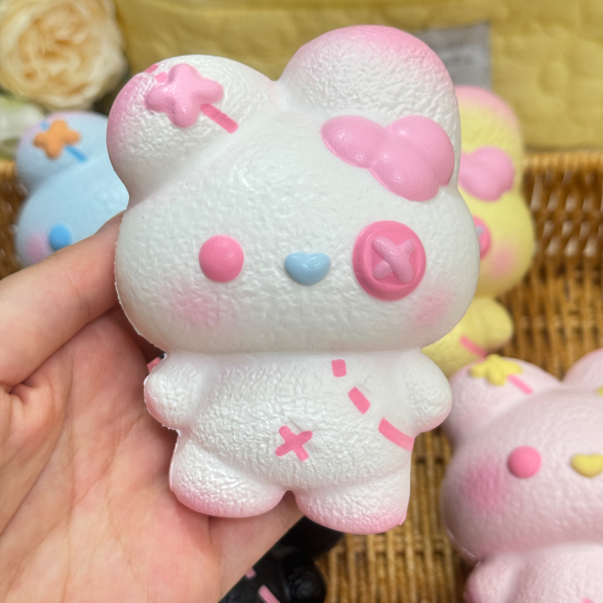Patchwork Bunny Slow Rise Squishy