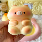 Yellow Peach Piggy Slow Rise Squishy