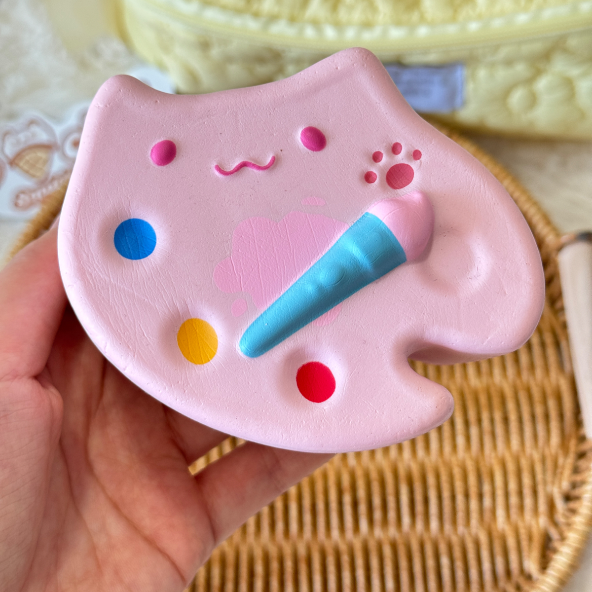 Kitten Art Plate Slow Rise Squishy