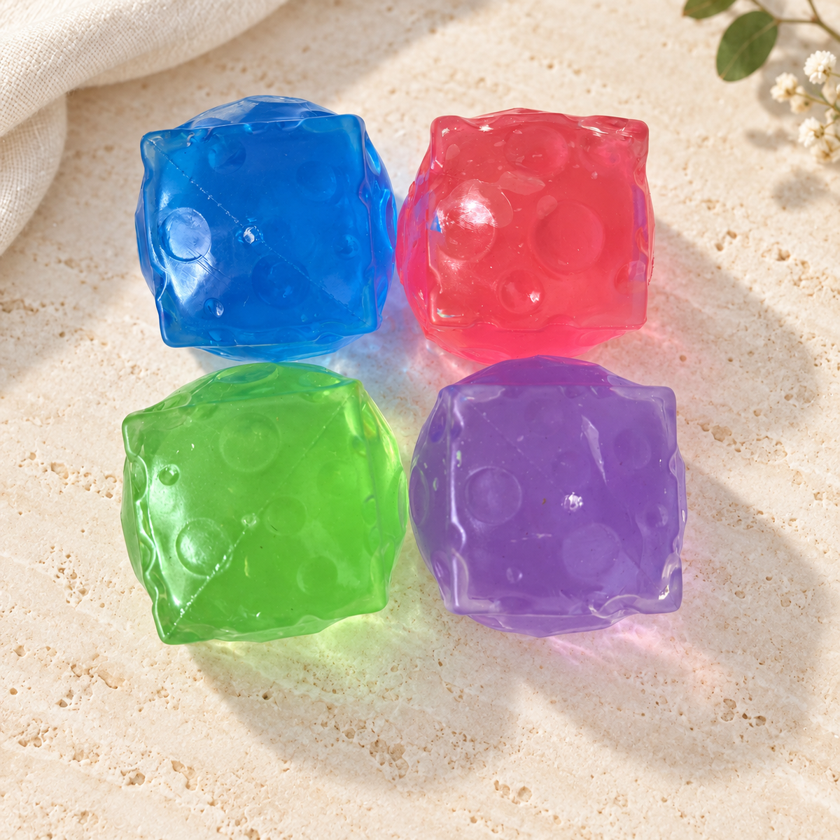 Mini Candy Cheese Cube Handmade Stress Ball