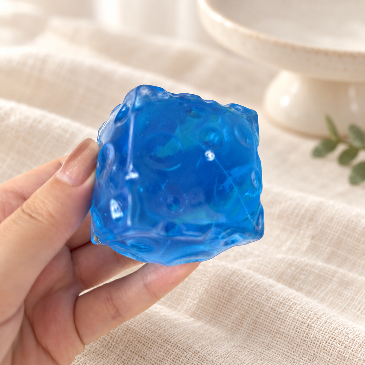 Mini Candy Cheese Cube Handmade Stress Ball
