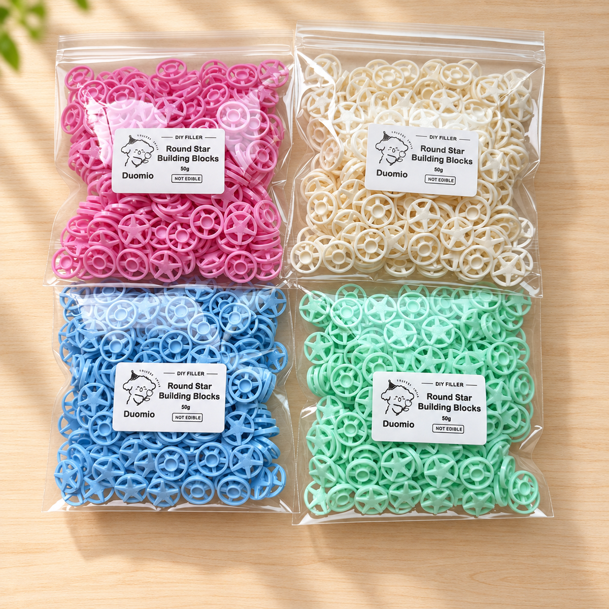 Round Star Building Blocks - Crunchy Filling for Handmade Ball