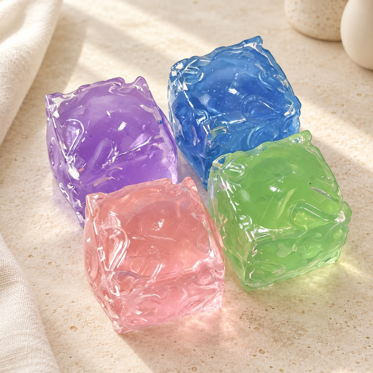 Mini Candy Cheese Cube Handmade Stress Ball