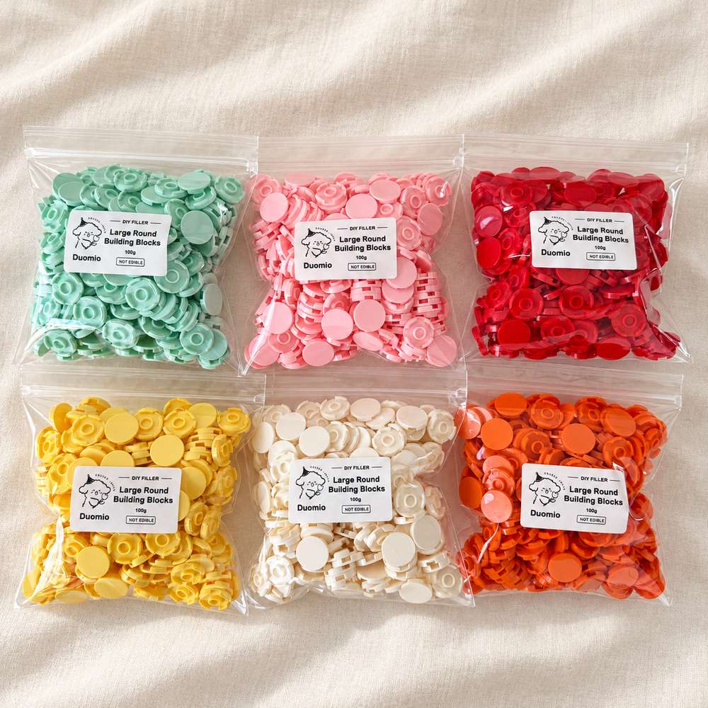 Large Round Building Blocks - Crunchy Filling for Handmade Ball