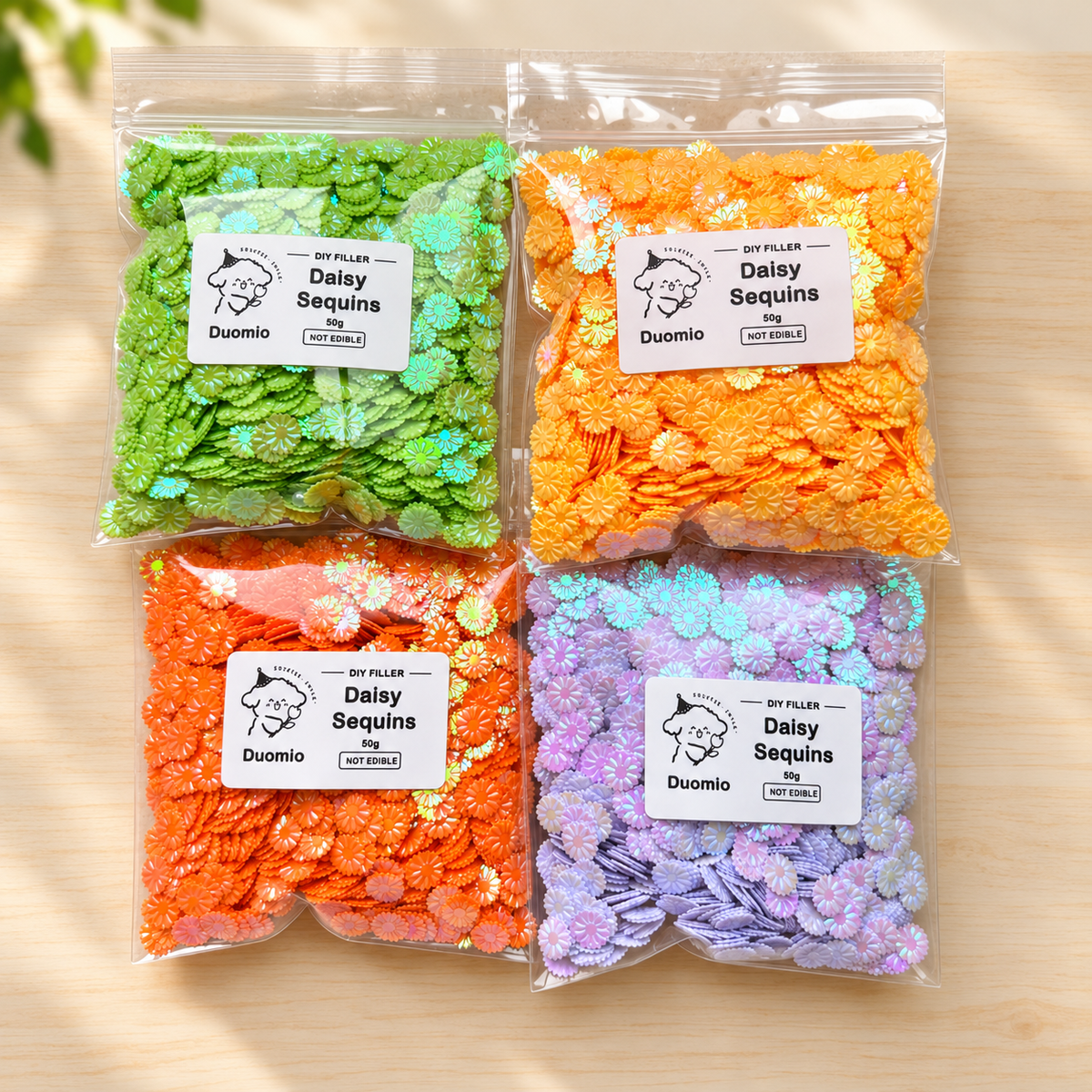 Daisy Sequin Filler -Crunchy Filling for Handmade Ball