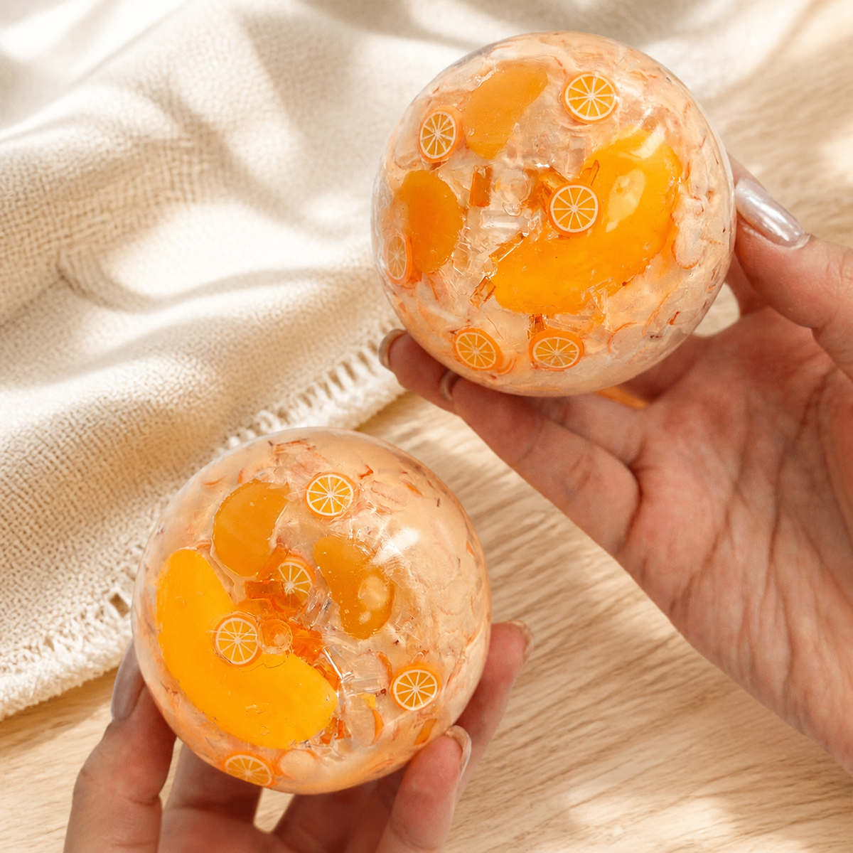 Orange Jelly Handmade Stress Ball