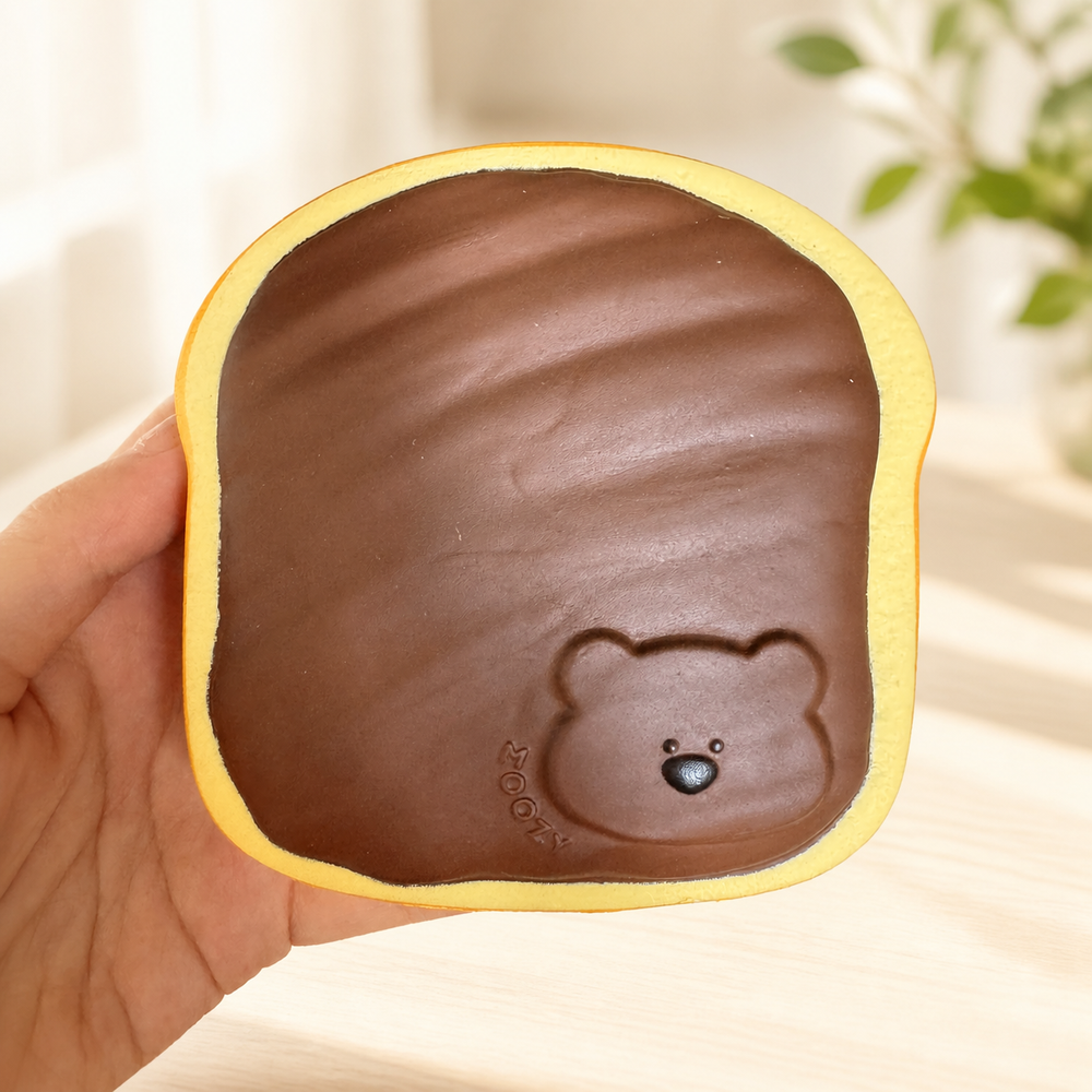 Chocolate Bear Toast Slow Rise Squishy